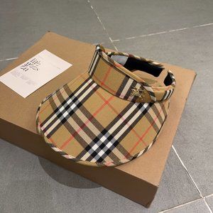Burberry's new headband, classic plaid sun visor